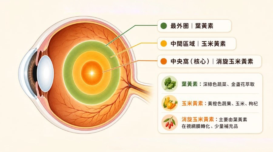 葉黃素、玉米黃素、消旋玉米黃素的差異